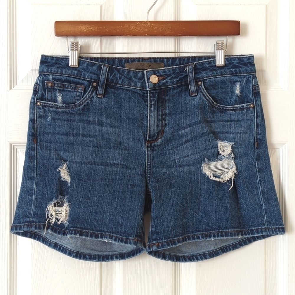 Joe's Jeans Classic Distressed Medium Wash Mid Rise Slim Fit Denim Shorts 29